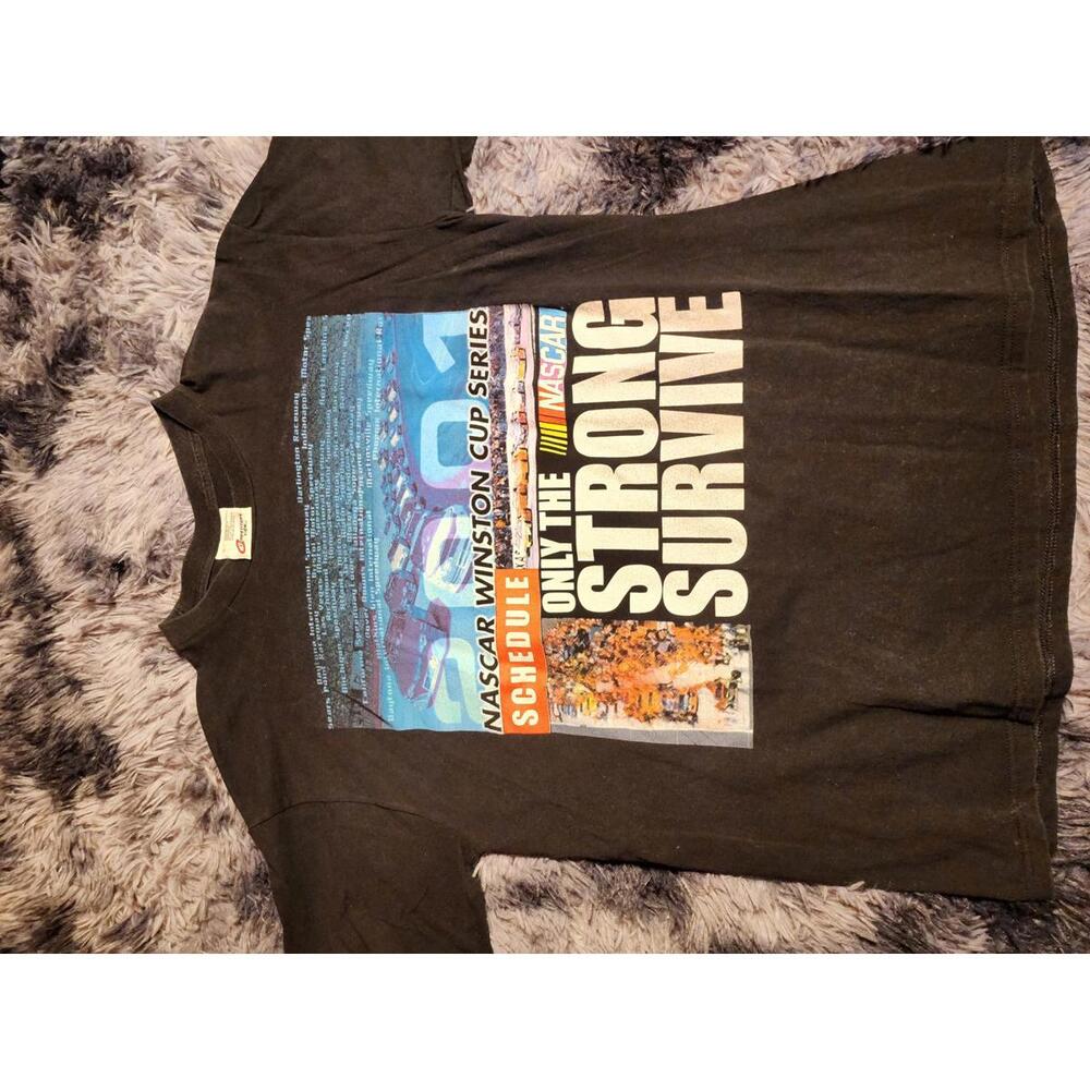 Vintage NASCAR Winston Cup Series T-Shirt - Men's Large Only The Strong Survive